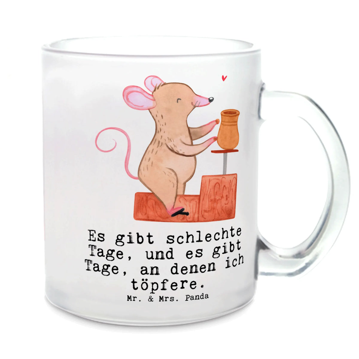 Glass tea cup Mouse pottery Gift, giving, thank you, award, profit, athlete, Pottery, pottery class