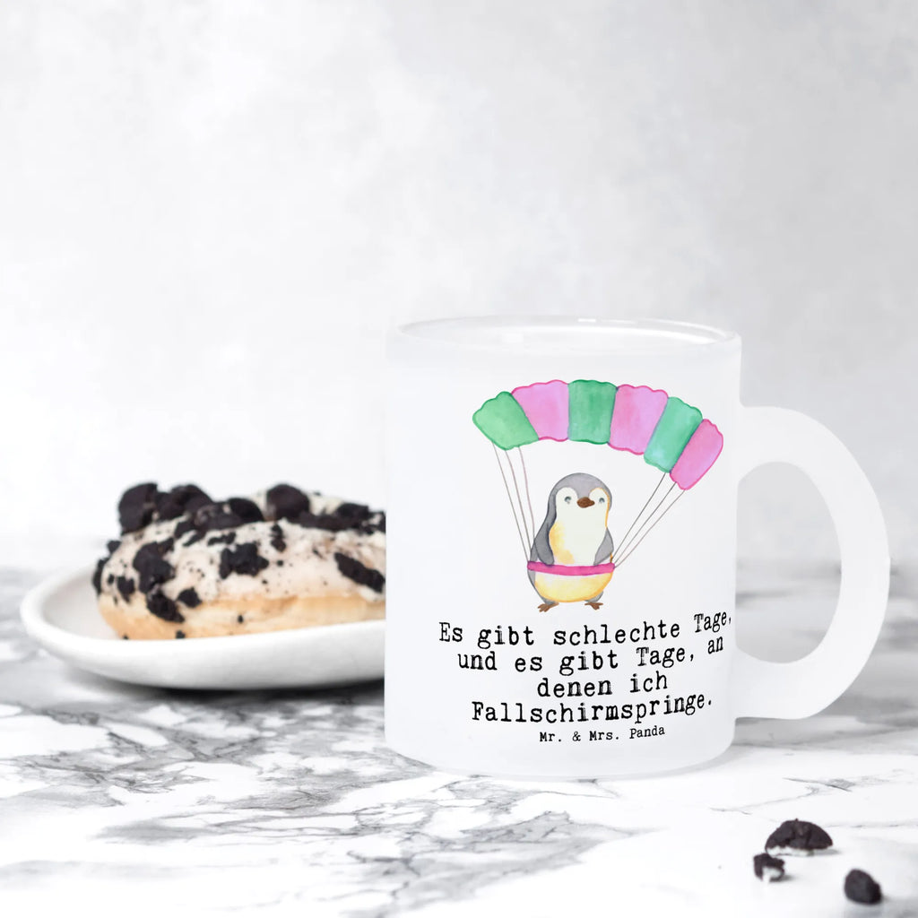 Filiżanka do herbaty Pingwin skoki spadochronowe Prezent, Sport, Dyscyplina sportowa, Hobby, Darować, Dziękuję, Dzięki, Wyróżnienie, Wygrana, Sportowiec