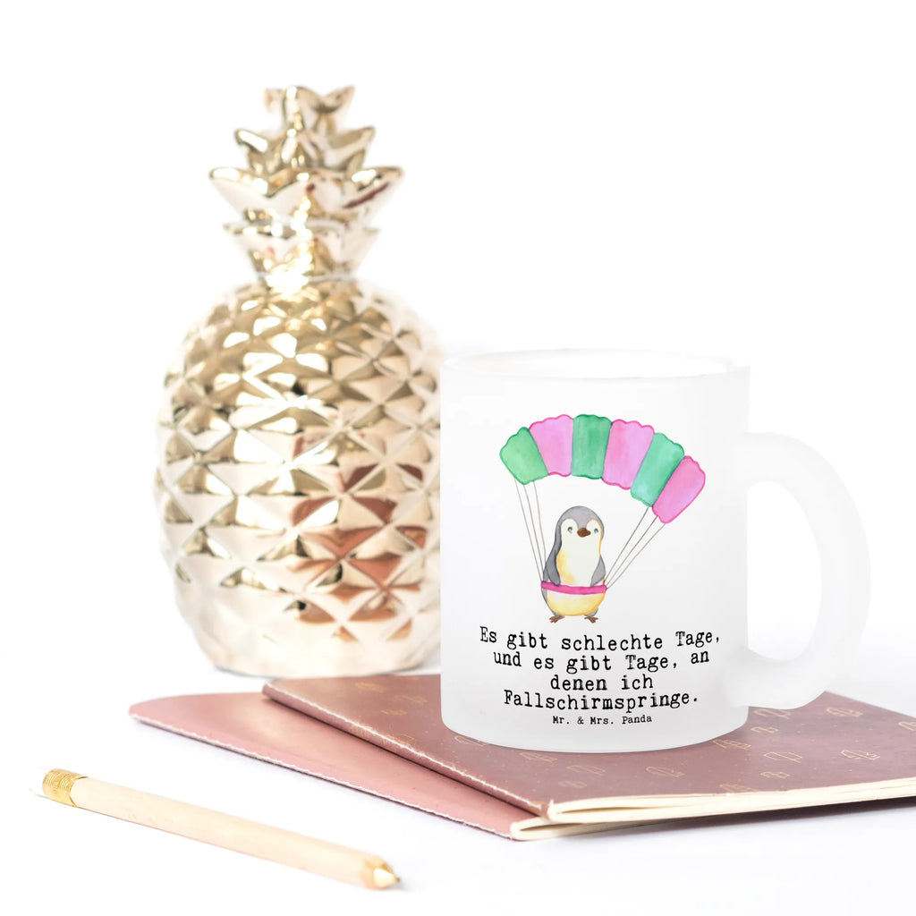 Filiżanka do herbaty Pingwin skoki spadochronowe Prezent, Sport, Dyscyplina sportowa, Hobby, Darować, Dziękuję, Dzięki, Wyróżnienie, Wygrana, Sportowiec