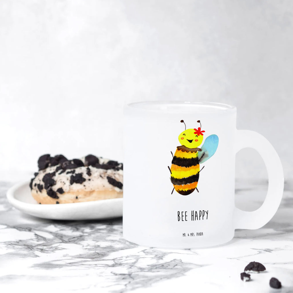 Glass tea cup bee happy glass, mug, tea glass, tea, Tea cup, Bee, wasp, bumblebee