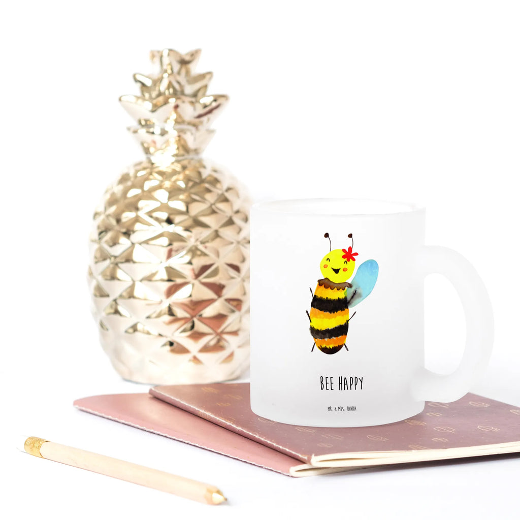 Glass tea cup bee happy glass, mug, tea glass, tea, Tea cup, Bee, wasp, bumblebee