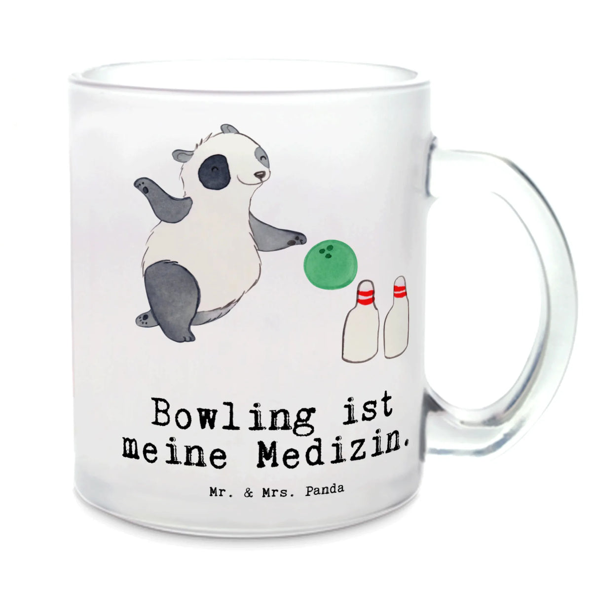 Filiżanka do herbaty Panda Kręgle Prezent, Sport, Dyscyplina sportowa, Hobby, Darować, Dziękuję, Dzięki, Wyróżnienie, Wygrana, Sportowiec