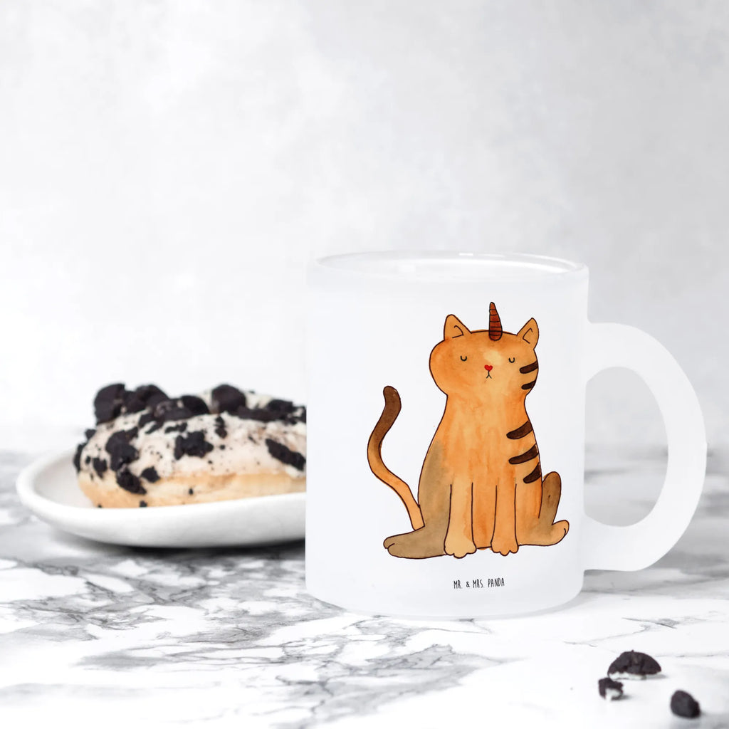 Glass tea cup unicorn Cat Tea cup, glass, mug, tea glass, tea, unicorn, unicorns, Unicorn, Glitter, Kitty, Kittycorn, cat lover, cat gift, cat present, Rainbow