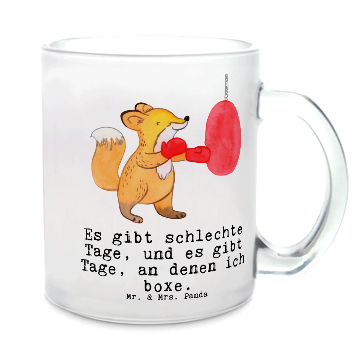 Teetasse Fuchs Boxen Häferl, Pott, Teeglas, Glasbecher, Teetasse, getränkeglas, Tee Tasse, Henkelbecher, Glas Teebecher, Kakaotasse, Henkeltasse, Haferl, Teetasse aus Glas, getränkebecher, Trinkglas, glastasse, Motivtasse, Teetasse Glas, Geschenk, Schenken, Sport, Sportart, Hobby, Danke, Dankeschön, Auszeichnung, Gewinn, Sportler, Boxkampf, Boxen, Boxtraining
