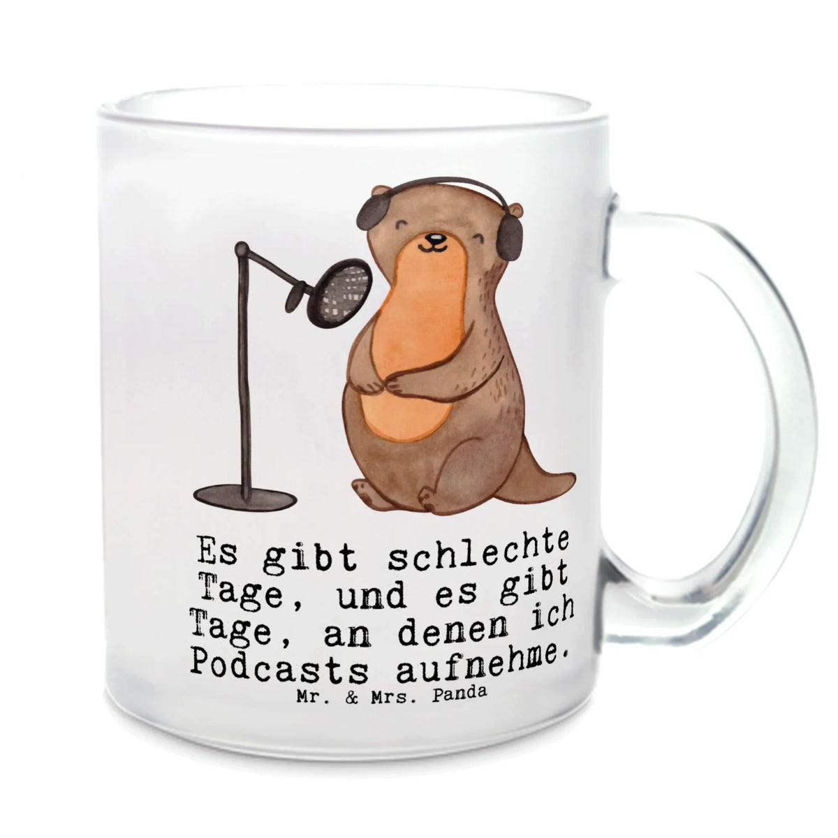 Teetasse Otter Podcast aufnehmen Teetasse, Häferl, Henkelbecher, Teeglas, Teetasse aus Glas, Motivtasse, Pott, Glas Teebecher, getränkebecher, getränkeglas, Kakaotasse, Trinkglas, Haferl, Tee Tasse, glastasse, Glasbecher, Henkeltasse, Teetasse Glas, Geschenk, Schenken, Sport, Sportart, Hobby, Danke, Dankeschön, Auszeichnung, Gewinn, Sportler, Podcast Aufnehmen, Podcasterin, Podcast Produzieren, Podcaster