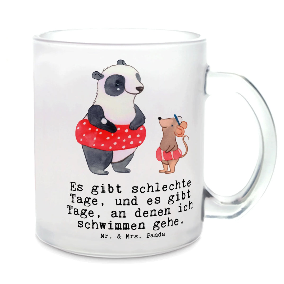 Glass tea cup otter To swim glass, tea, Tea cup, tea glass, mug, Gift, sport, hobby, giving, thank you, award, profit, athlete, water sports, Swimming, swimming lessons