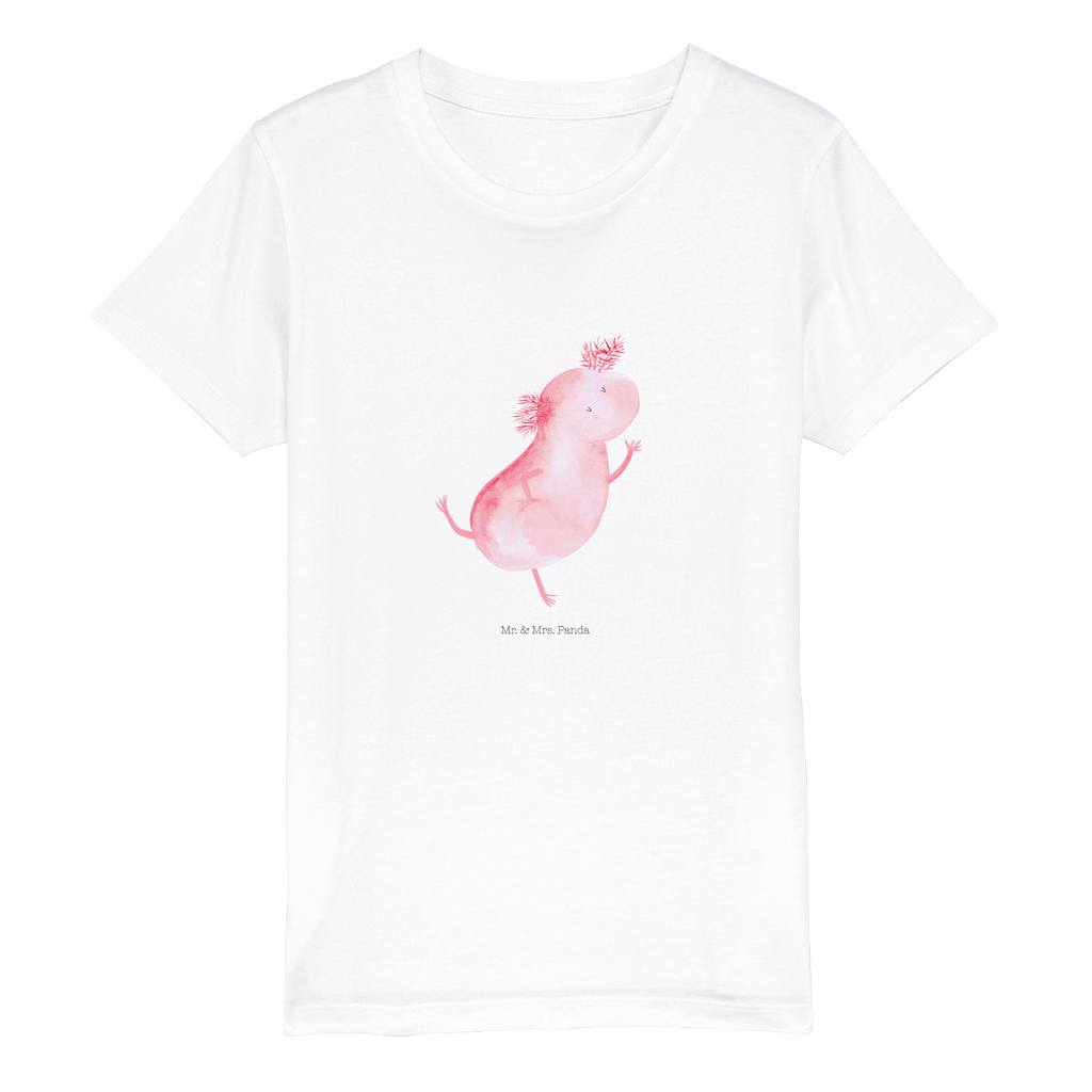 Organic Kinder T-Shirt Axolotl tanzt Kinder T-Shirt, Kinder T-Shirt Mädchen, Kinder T-Shirt Jungen, Axolotl, Molch, Axolot, Schwanzlurch, Lurch, Lurche, Dachschaden, Sterne, verrückt, Freundin, beste Freundin