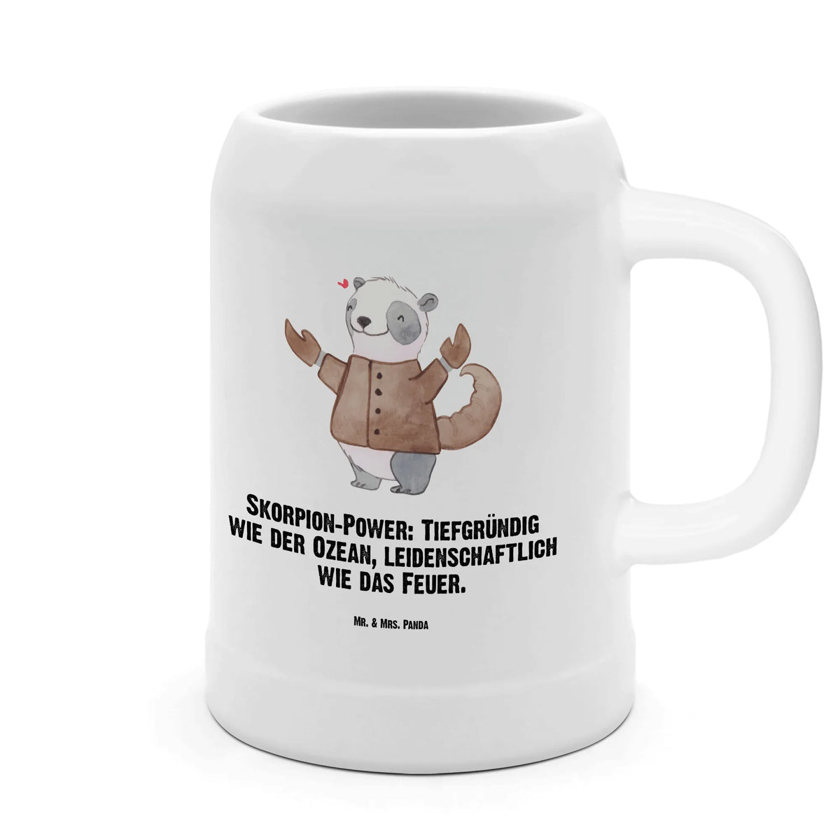 Beer mug Scorpion Astrology Steinzeugkrug, Keramikkrug, Bierbecher, Seidel, Trinkkrug, Tonkrug, Bier Seidel, Bier Humpen, Steinkrug, Humpen, Steingutkrug, Steinbierkrug, Krug, Mr. & Mrs. Panda Bierkrug, Bierhumpen, Sternzeichen, Tierkreiszeichen, Horoskop, Astrologie, Aszendent, Geburtstagsgeschenk, Skorpion, Geschenk