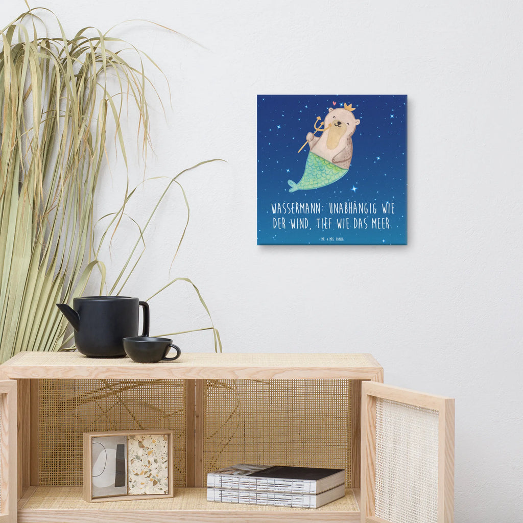 Leinwand Bild Wassermann Astrologie Kunstdruck, Leinwand, Aszendent, Tierkreiszeichen, Sternzeichen, Horoskop, Astrologie, Geburtstagsgeschenk, Geschenk, Wassermann