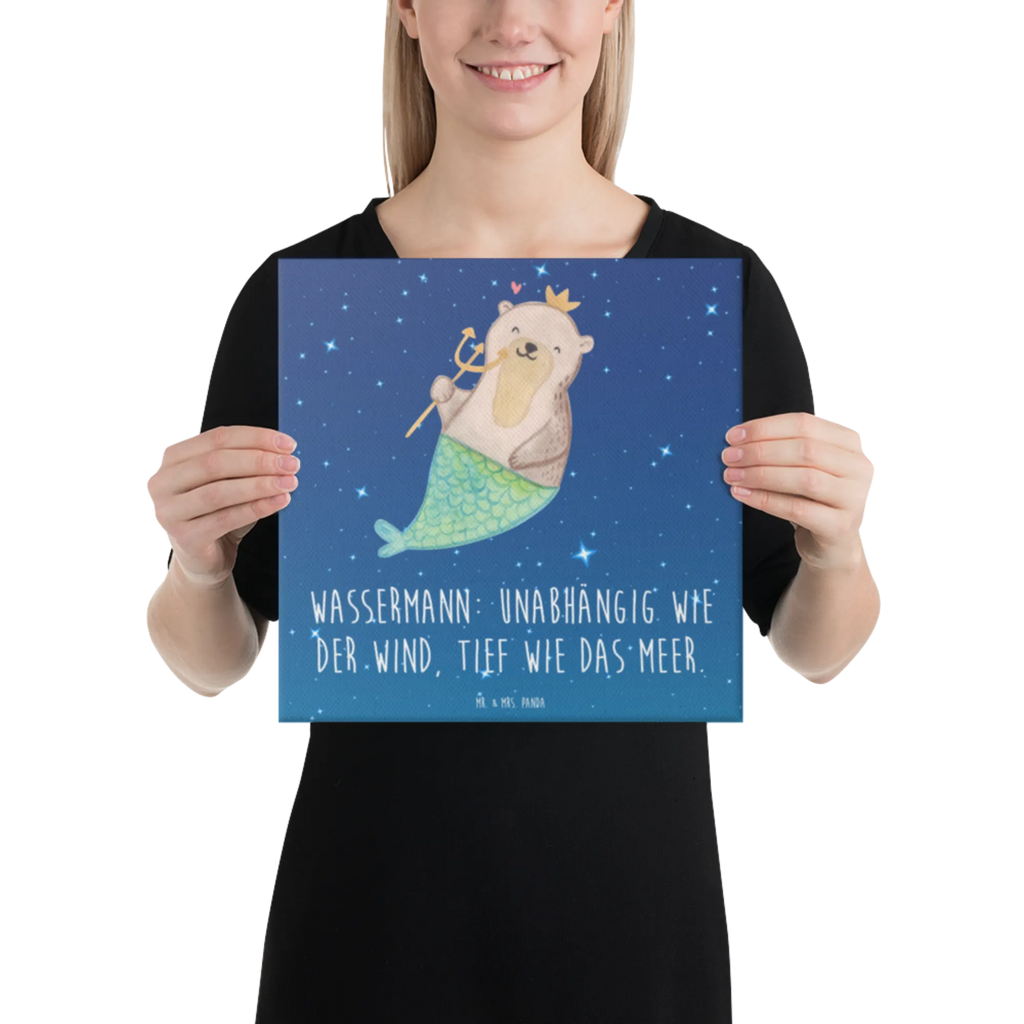 Leinwand Bild Wassermann Astrologie Kunstdruck, Leinwand, Aszendent, Tierkreiszeichen, Sternzeichen, Horoskop, Astrologie, Geburtstagsgeschenk, Geschenk, Wassermann