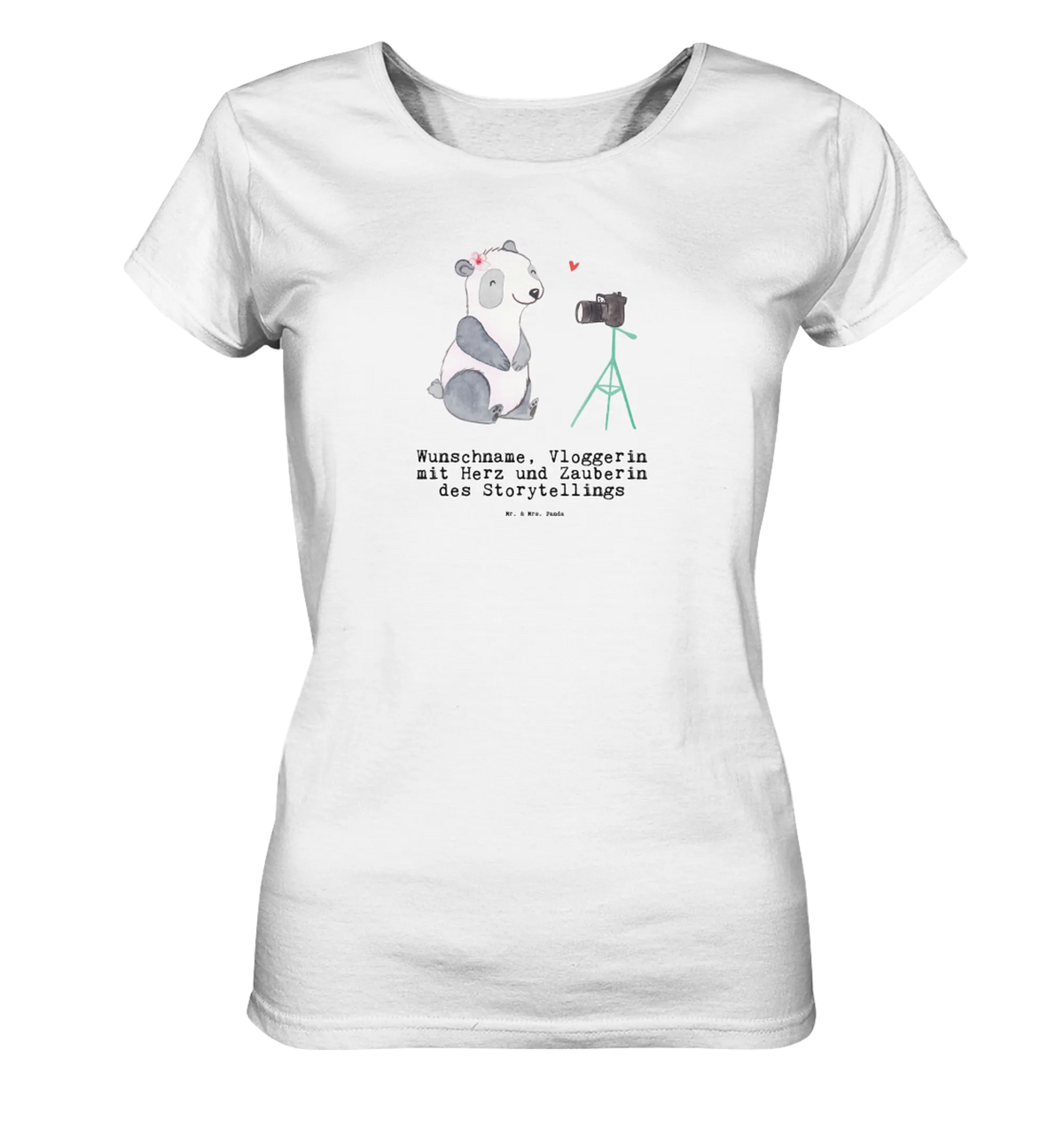 Personalized Women's Shirt Vlogger Heart sayings, profession, job start, promotion, retirement, anniversary, passing exam, farewell gift, best, gift, gift idea