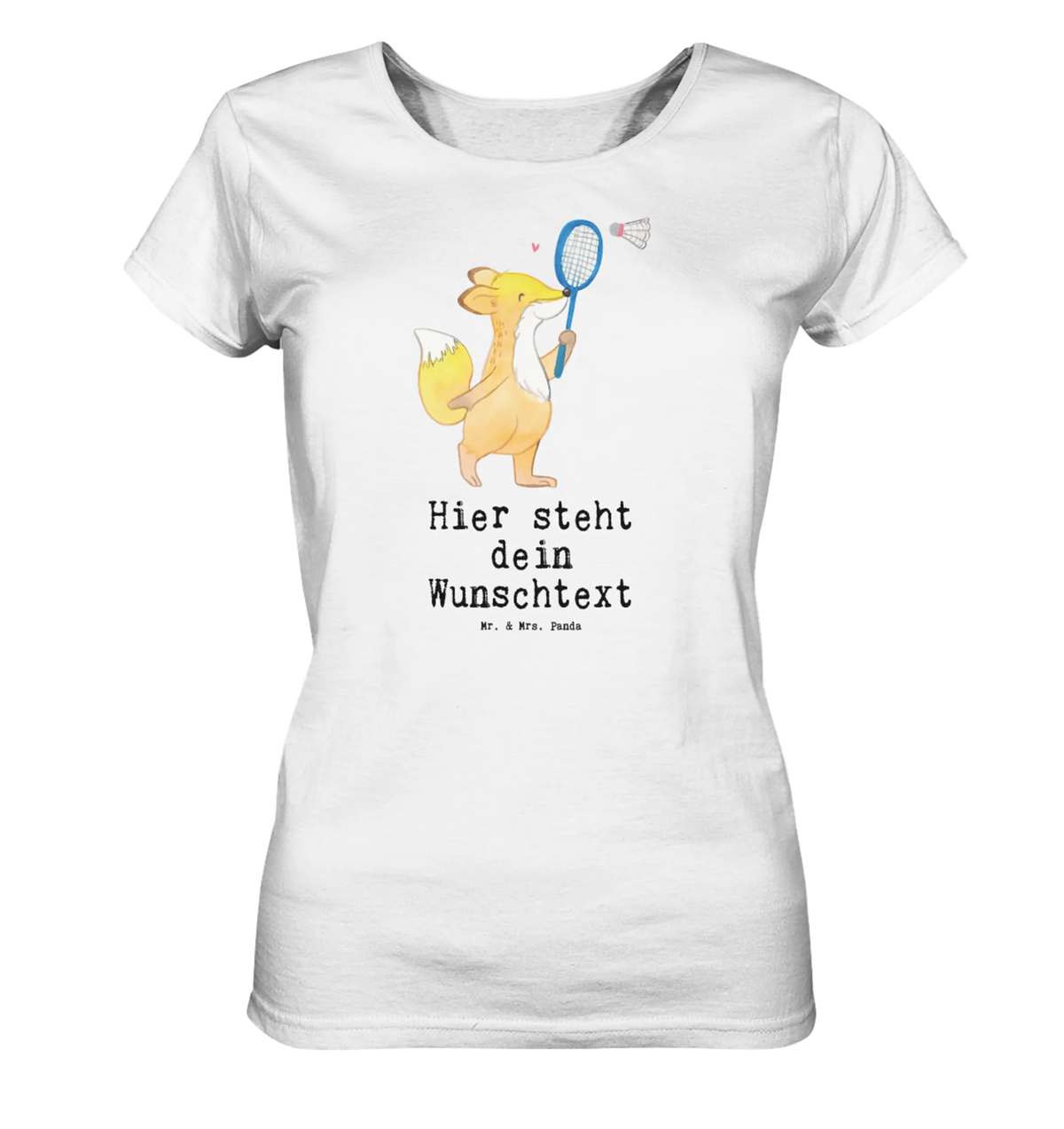 Personalized Women's Shirt Fox play badminton athlete, giving, thank you, Gift, award, profit, Play shuttlecock