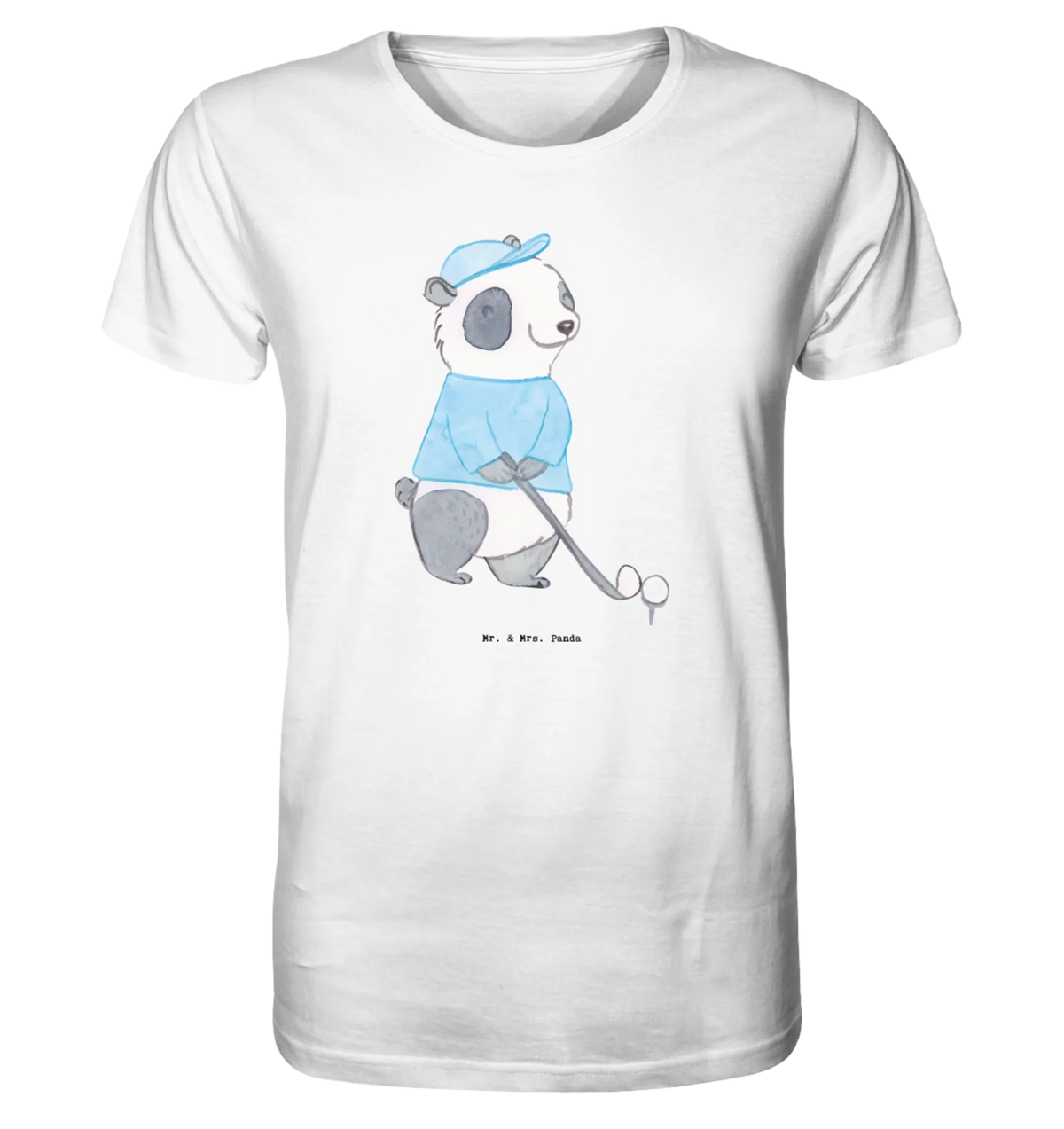 Koszula męska Panda gra w golfa Sportowiec, Wygrana, Wyróżnienie, Dzięki, Dziękuję, Darować, Dyscyplina sportowa, Prezent