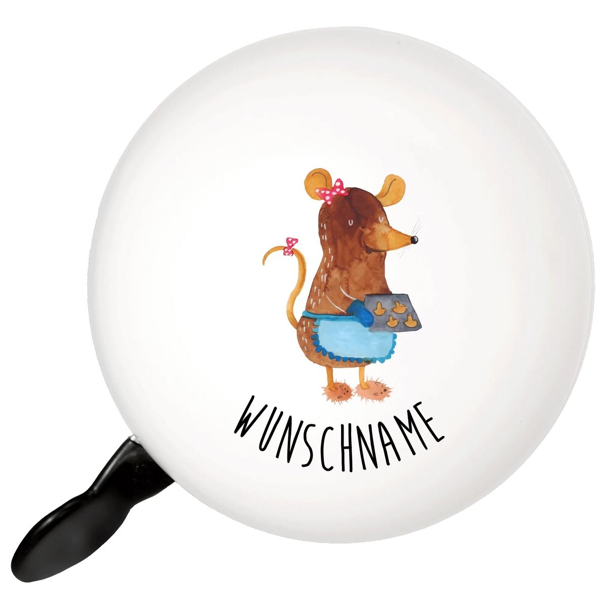 Personalizowany dzwonek rowerowy Mysz ciastka Zima, Boże Narodzenie, dekoracje świąteczne, Mikołaj, Adwent, Wigilia, zimowy motyw