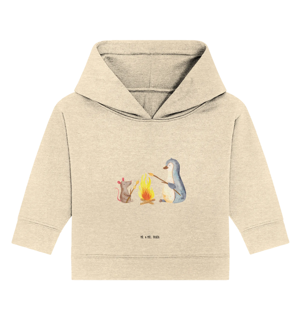 Organiczna bluza z kapturem dla niemowląt pingwin ognisko Baby Pullover, Baby Hoodie, Baby Kapuzensweatshirt, Baby Kapuzenshirt, Pinguin, Lebensmotivation, Job, Neustart, Lebensspruch, Pinguine, Liebe, Lagerfeuer, Feuer, Marshmallows, Motivation, grillen, Leben, Büroalltag, Büro, Arbeit, Maus