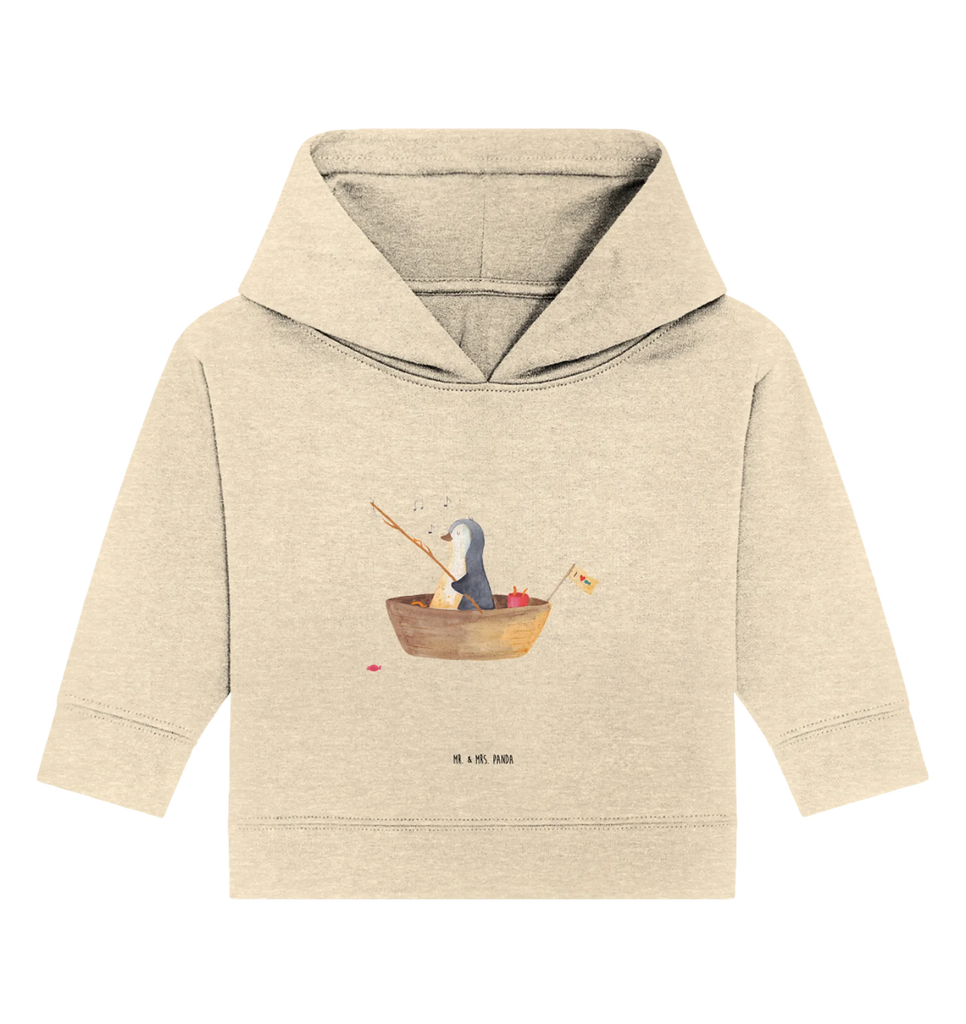 Organiczna bluza z kapturem dla niemowląt pingwin łódka wędkarska Baby Kapuzenshirt, Baby Kapuzensweatshirt, Baby Hoodie, Baby Pullover, Pinguin, Angeln, Lebenslust, Neuanfang, Motivation, Boot, Trennung, Scheidung, genießen, Pinguine, Leben, Angelboot, Neustart, Geschenkidee Liebeskummer