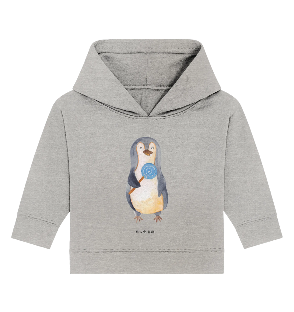 Organiczna bluza z kapturem dla niemowląt pingwin lizak Baby Kapuzenshirt, Baby Pullover, Baby Kapuzensweatshirt, Baby Hoodie, Pinguin, Lolli, Pinguine, Rabauke, Ganove, Süßigkeiten, Spruch, Gauner, Blödsinn, Rebell