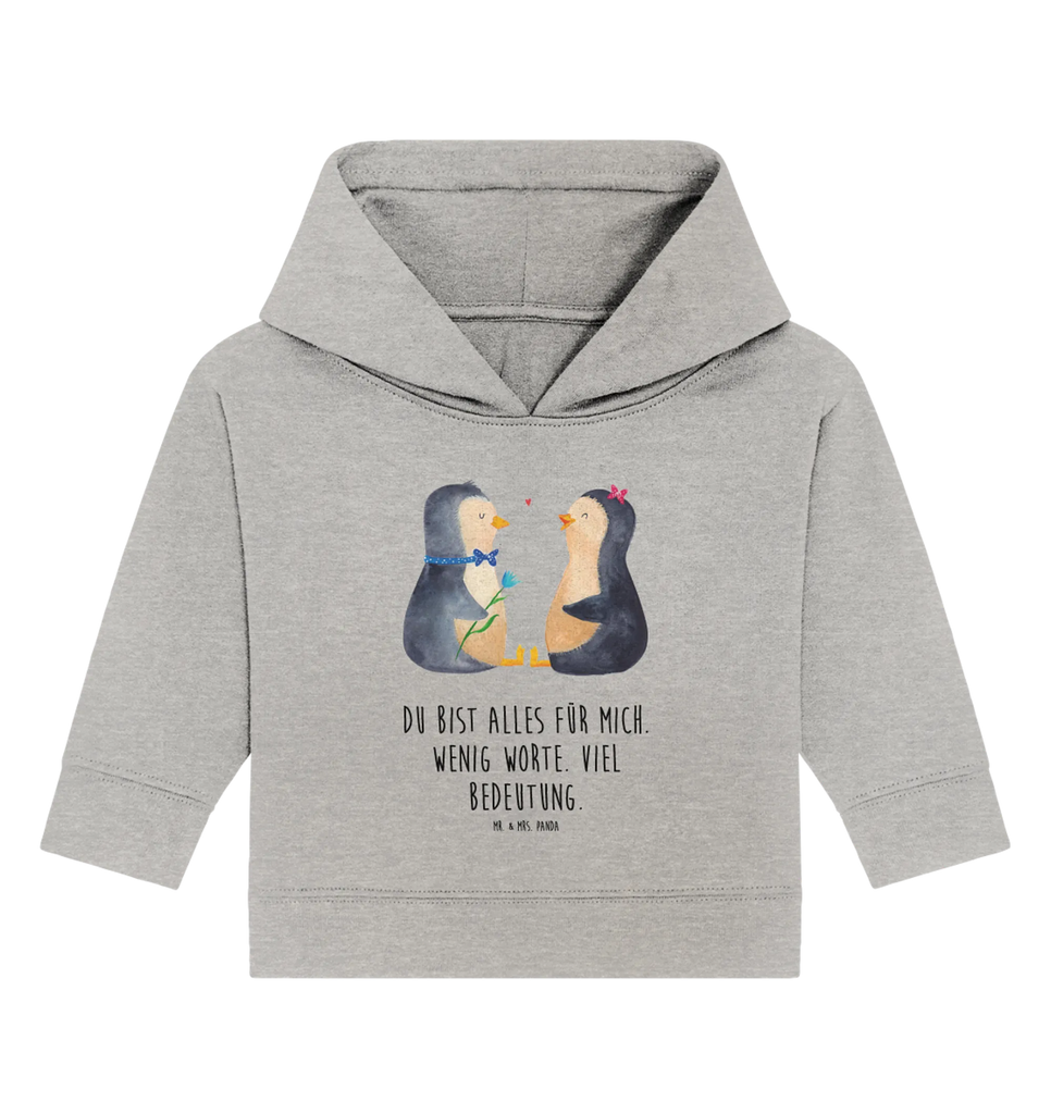 Organiczna bluza z kapturem dla niemowląt Pingwin para Baby Kapuzenshirt, Baby Hoodie, Baby Kapuzensweatshirt, Baby Pullover, Pinguin, Traumpaar, Hochzeit, Hochzeitstag, Liebespaar, Hochzeitsgeschenk, Pinguine, Verlobung, Liebe, Liebesgeschenk, Jahrestag, Liebesbeweis, große Liebe