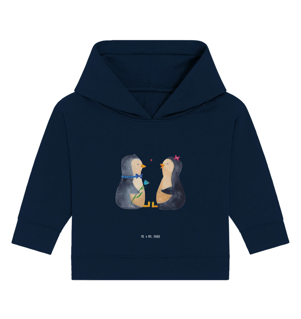 Organiczna bluza z kapturem dla niemowląt Pingwin para Baby Kapuzenshirt, Baby Hoodie, Baby Kapuzensweatshirt, Baby Pullover, Pinguin, Traumpaar, Hochzeit, Hochzeitstag, Liebespaar, Hochzeitsgeschenk, Pinguine, Verlobung, Liebe, Liebesgeschenk, Jahrestag, Liebesbeweis, große Liebe