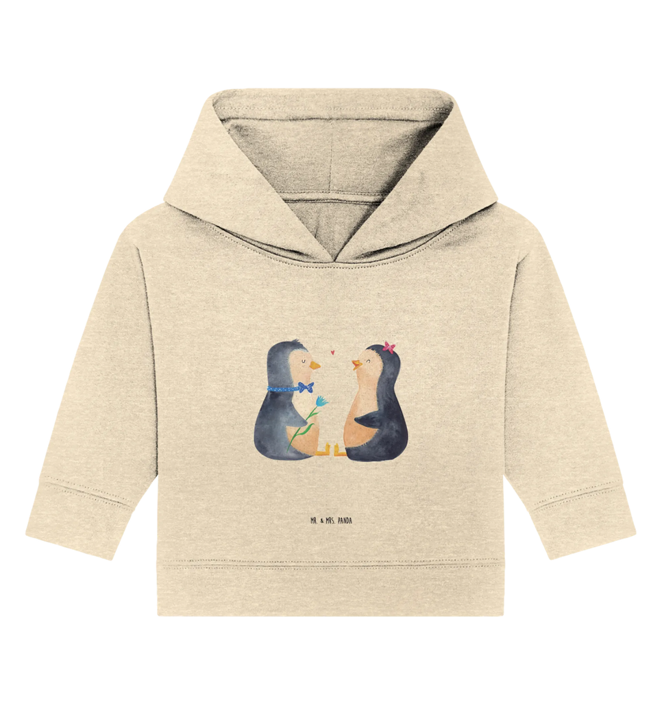 Organiczna bluza z kapturem dla niemowląt Pingwin para Baby Kapuzenshirt, Baby Hoodie, Baby Kapuzensweatshirt, Baby Pullover, Pinguin, Traumpaar, Hochzeit, Hochzeitstag, Liebespaar, Hochzeitsgeschenk, Pinguine, Verlobung, Liebe, Liebesgeschenk, Jahrestag, Liebesbeweis, große Liebe