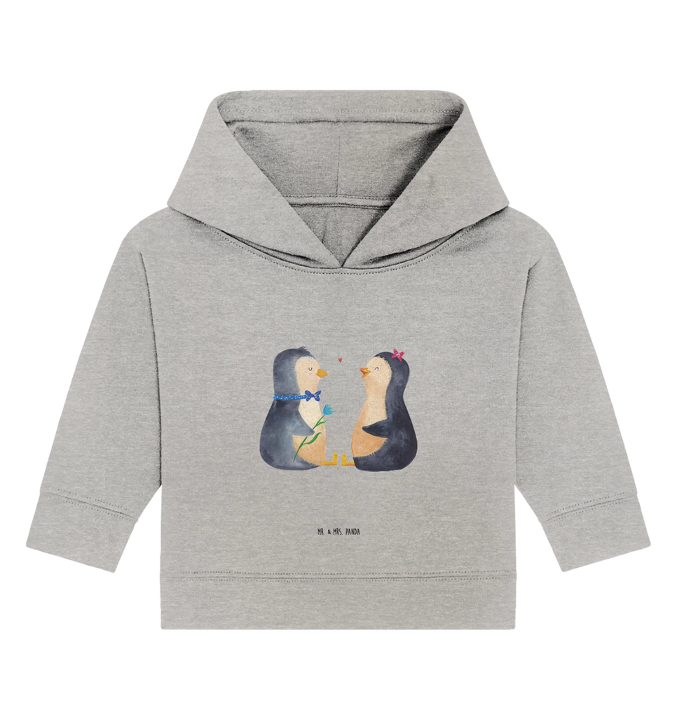 Organiczna bluza z kapturem dla niemowląt Pingwin para Baby Kapuzenshirt, Baby Hoodie, Baby Kapuzensweatshirt, Baby Pullover, Pinguin, Traumpaar, Hochzeit, Hochzeitstag, Liebespaar, Hochzeitsgeschenk, Pinguine, Verlobung, Liebe, Liebesgeschenk, Jahrestag, Liebesbeweis, große Liebe