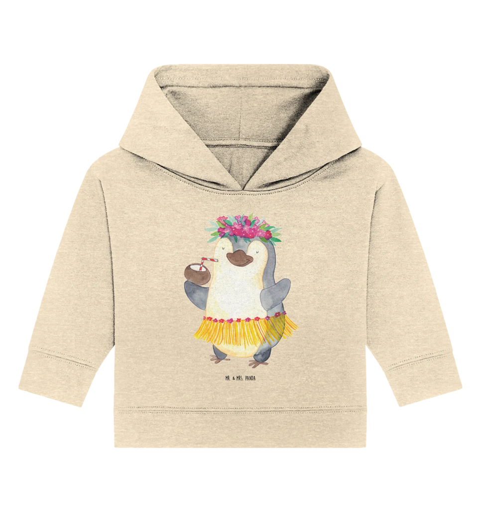 Organiczna bluza z kapturem dla niemowląt Pingwin z Kokosem Baby Pullover, Baby Kapuzenshirt, Baby Hoodie, Baby Kapuzensweatshirt, Pinguin, Aloha, Pinguine, Urlaub, Kokosnuss, Hawaii