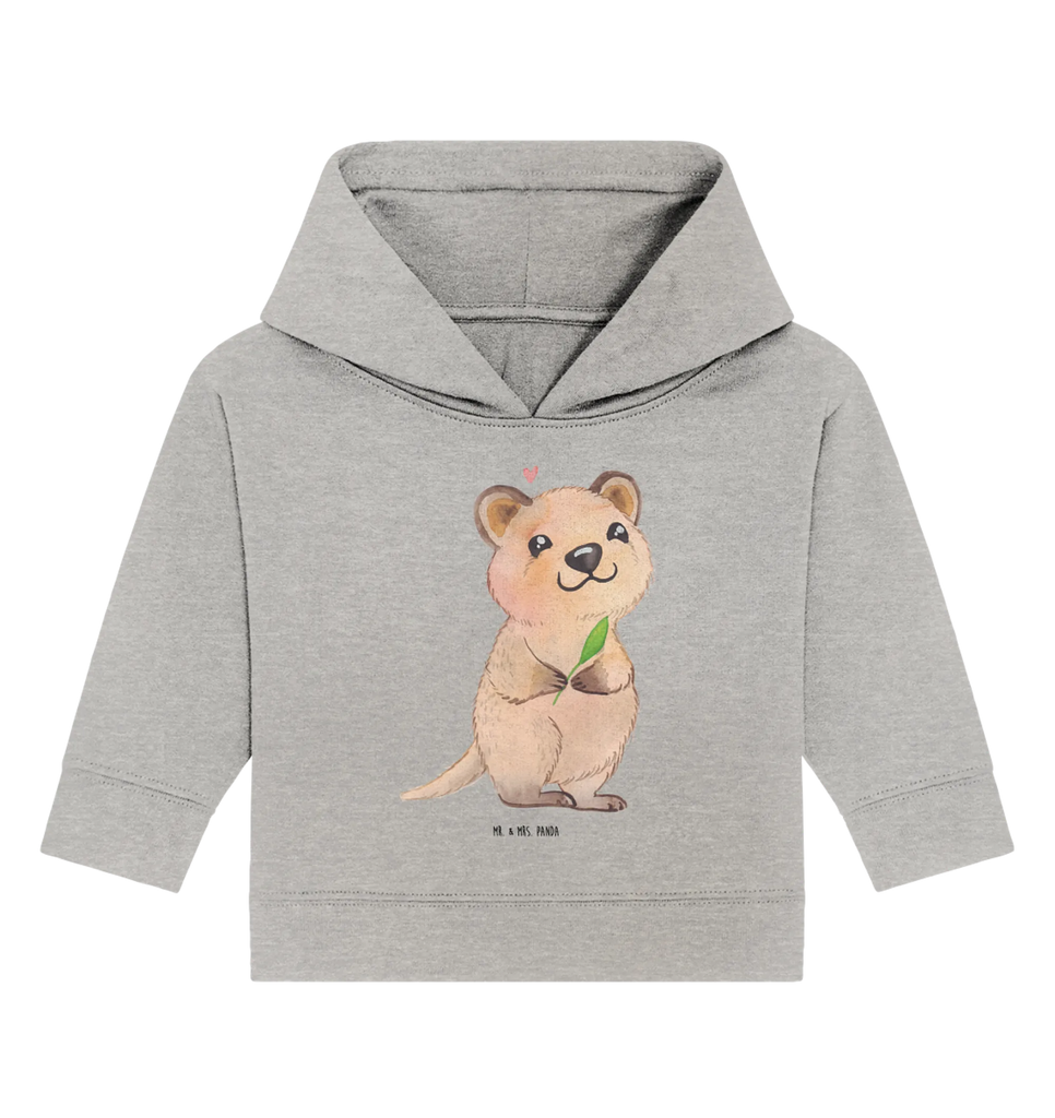 Organiczna bluza z kapturem dla niemowląt Quokka Szczęśliwy Baby Hoodie, Baby Kapuzenshirt, Baby Pullover, Baby Kapuzensweatshirt, Tiere, Gute Laune, Lustige Sprüche, Tiermotive, Niedliches Tier, Aufschieberitis, Dinge Erledigen, Verschieben, Quokka, Lustiger Spruch