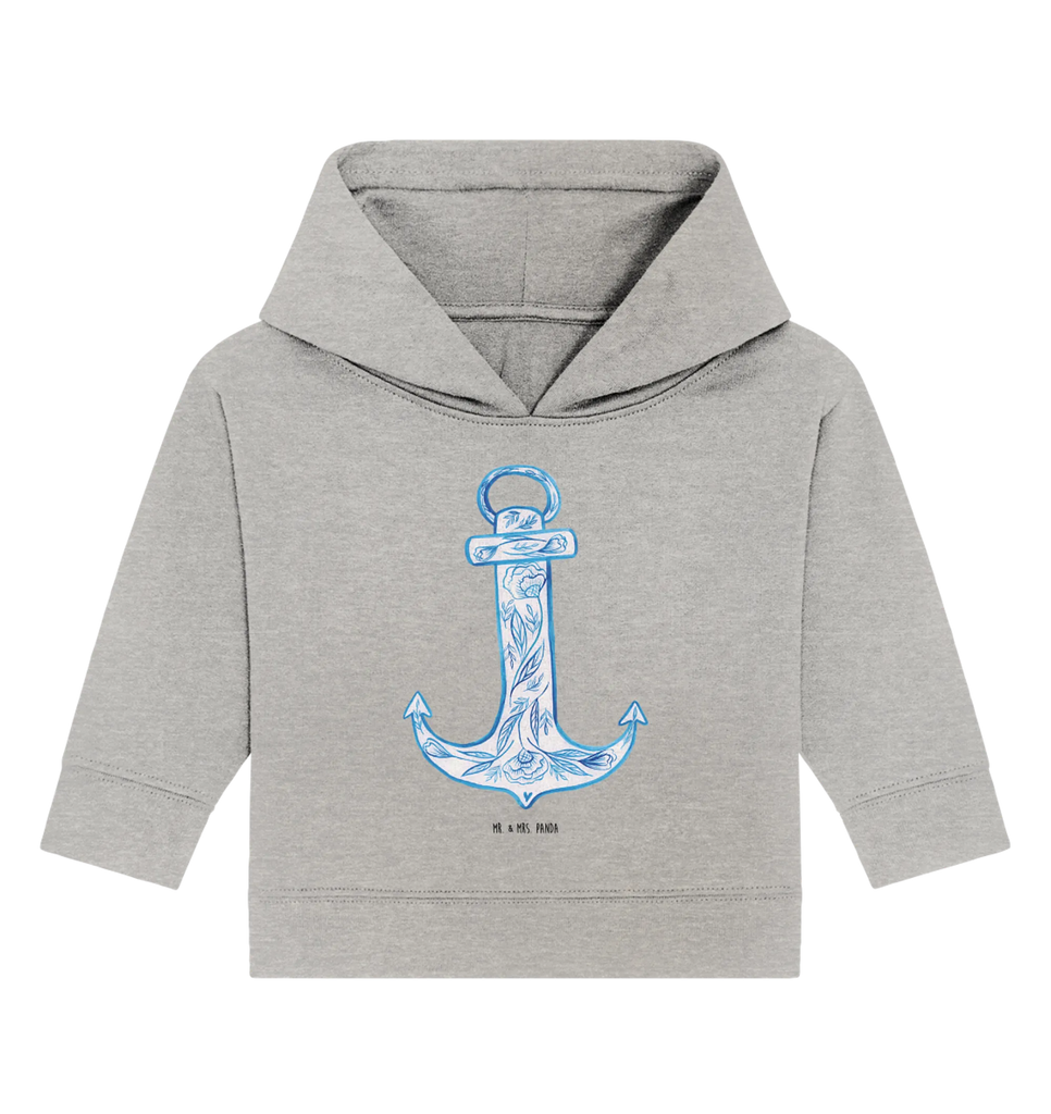 Organic Baby Hoodie Anker Blau Baby Kapuzenshirt, Baby Pullover, Baby Hoodie, Baby Kapuzensweatshirt, Tiermotive, Lustige Sprüche, Tiere, Gute Laune