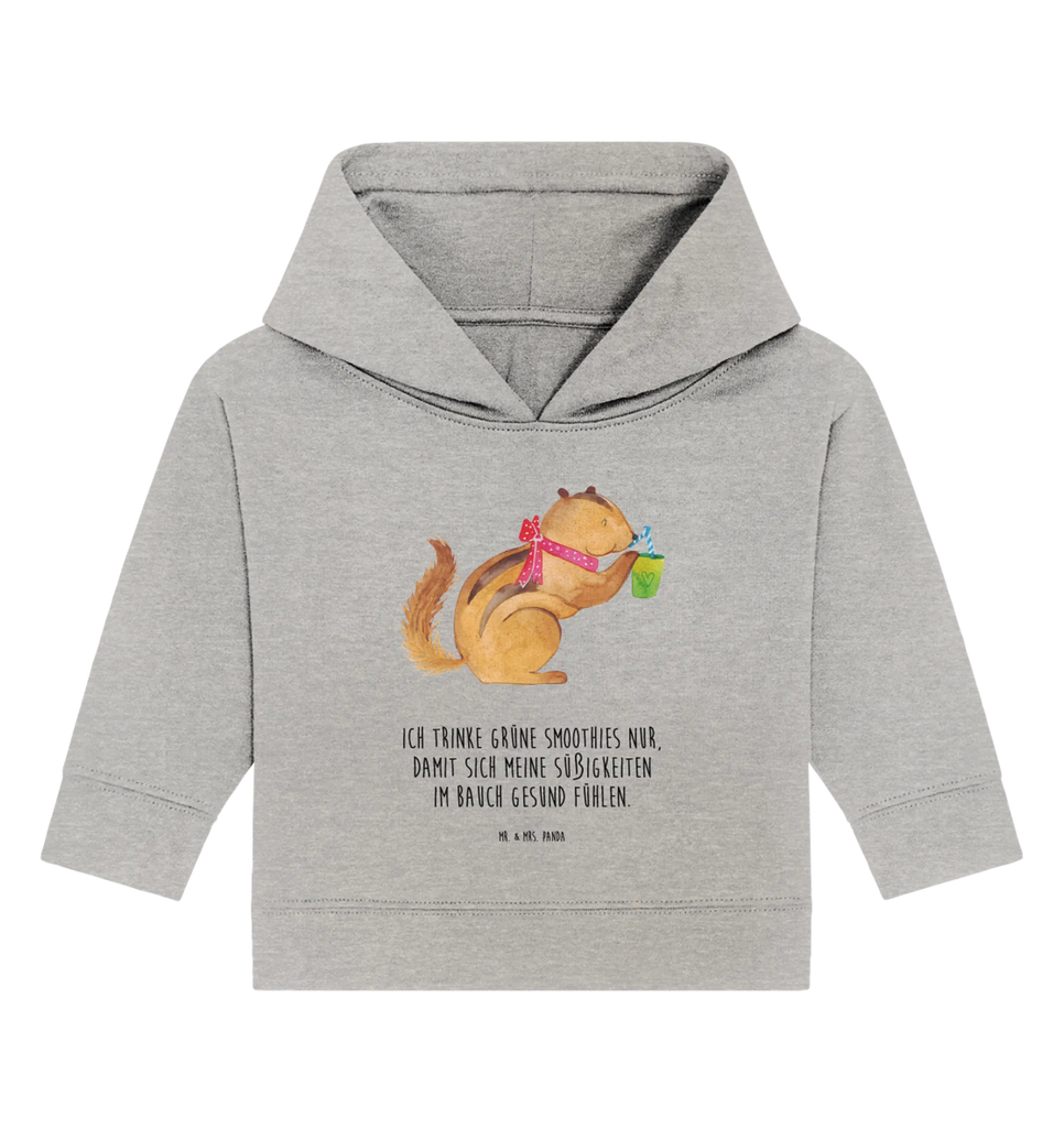 Organiczna bluza z kapturem dla niemowląt wiewiórka Smoothie Baby Pullover, Baby Kapuzenshirt, Baby Kapuzensweatshirt, Baby Hoodie, Tiermotive, Lustige Sprüche, Tiere, Gute Laune, Eichhörnchen, Diät, Streifenhörnchen, Abnehmen, Green Smoothies