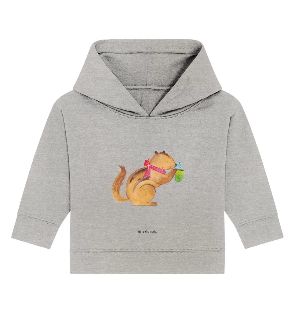 Organiczna bluza z kapturem dla niemowląt wiewiórka Smoothie Baby Pullover, Baby Kapuzenshirt, Baby Kapuzensweatshirt, Baby Hoodie, Tiermotive, Lustige Sprüche, Tiere, Gute Laune, Eichhörnchen, Diät, Streifenhörnchen, Abnehmen, Green Smoothies