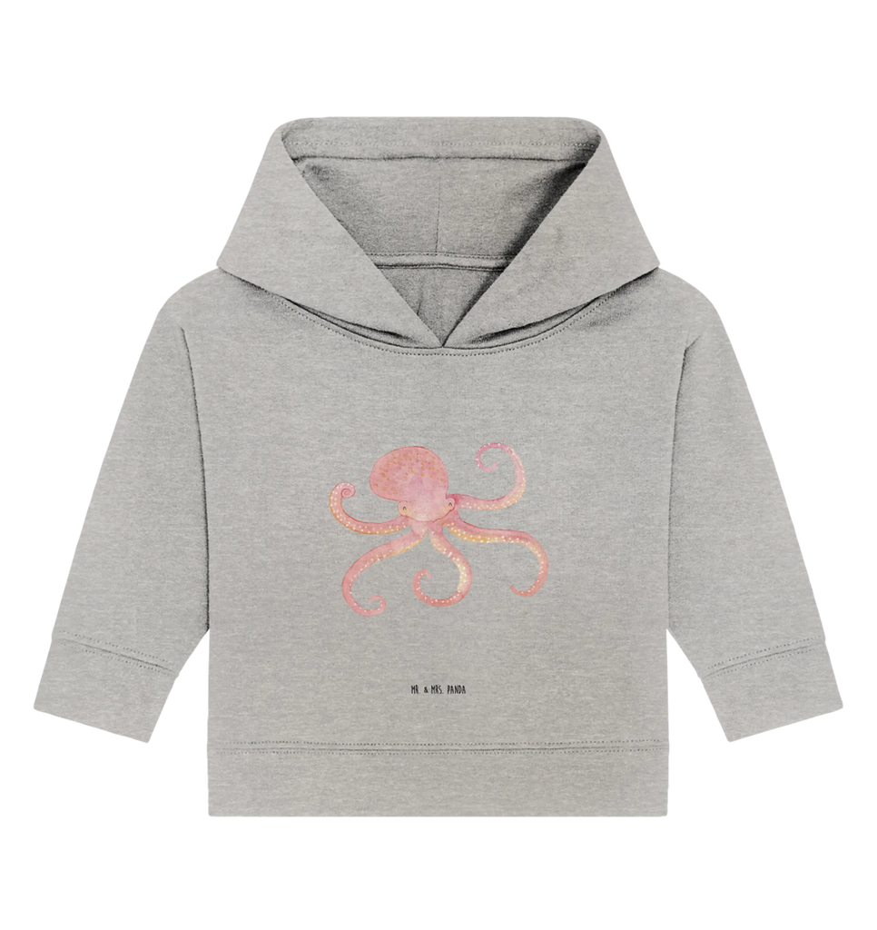 Organiczna bluza z kapturem dla niemowląt Ośmiornica Baby Kapuzensweatshirt, Baby Pullover, Baby Kapuzenshirt, Baby Hoodie, Tiermotive, Lustige Sprüche, Tiere, Gute Laune, Arme, Krake, Wasser, Meerestier, Meer, Ozean, Tintenfisch
