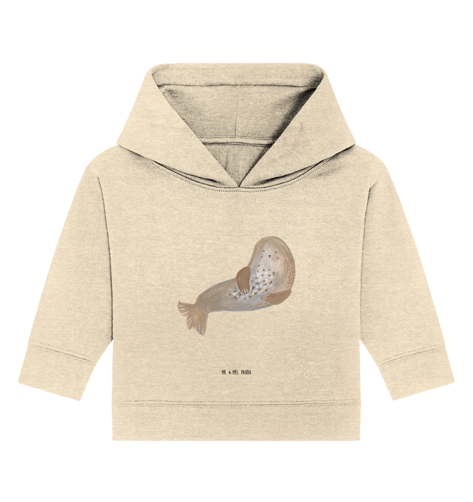 Organiczna bluza z kapturem dla niemowląt foka śmiech Baby Kapuzenshirt, Baby Pullover, Baby Kapuzensweatshirt, Baby Hoodie, Tiermotive, Lustige Sprüche, Tiere, Gute Laune, Robbe, Ostsee, Meerestier, Robben, Strand, Nordsee, Seehund