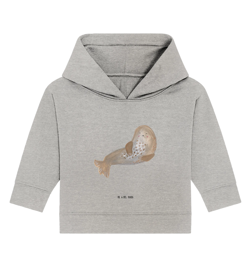 Organiczna bluza z kapturem dla niemowląt foka śmiech Baby Kapuzenshirt, Baby Pullover, Baby Kapuzensweatshirt, Baby Hoodie, Tiermotive, Lustige Sprüche, Tiere, Gute Laune, Robbe, Ostsee, Meerestier, Robben, Strand, Nordsee, Seehund