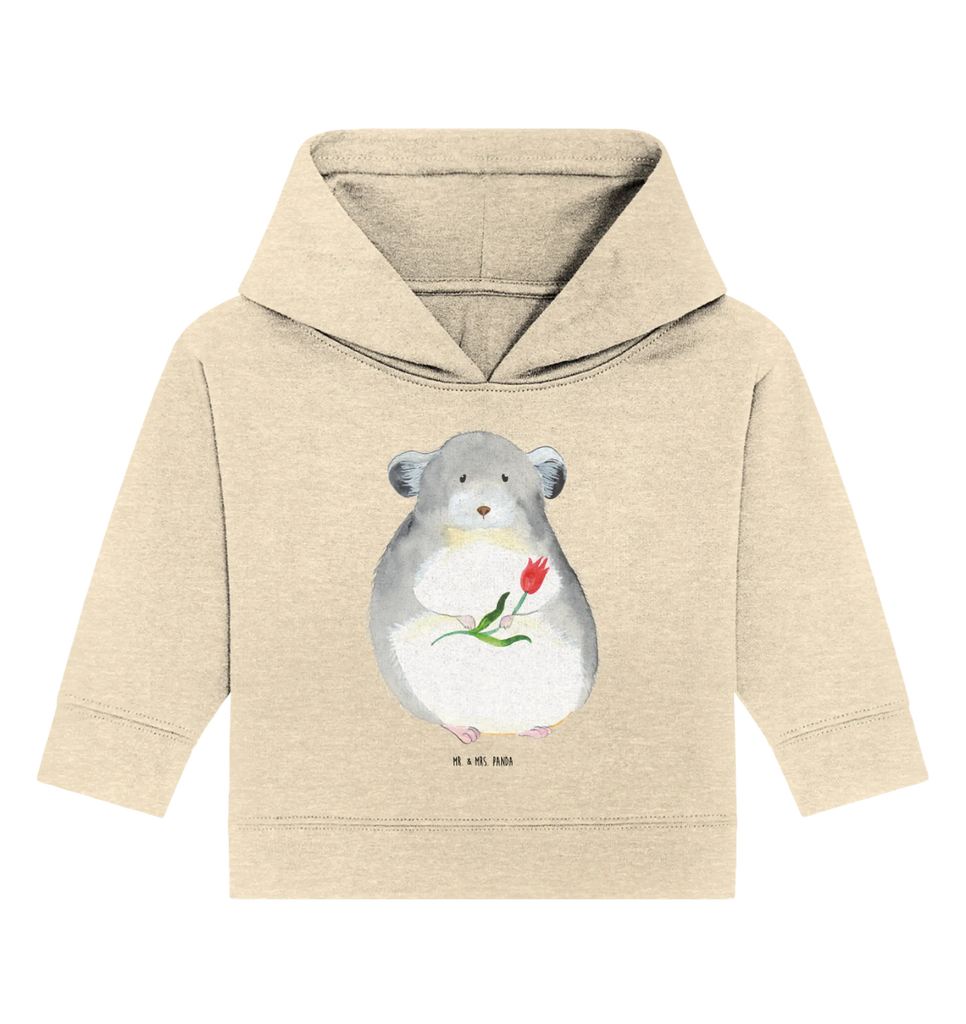 Organiczna bluza z kapturem dla niemowląt szynszyla kwiat Baby Kapuzenshirt, Baby Hoodie, Baby Kapuzensweatshirt, Baby Pullover, Tiermotive, Lustige Sprüche, Tiere, Gute Laune, Glücklichsein, Chinchillas, traurig sein, Depressionen, Chaos, Kummer, Büro, Liebeskummer, Chinchilla, Büroalltag