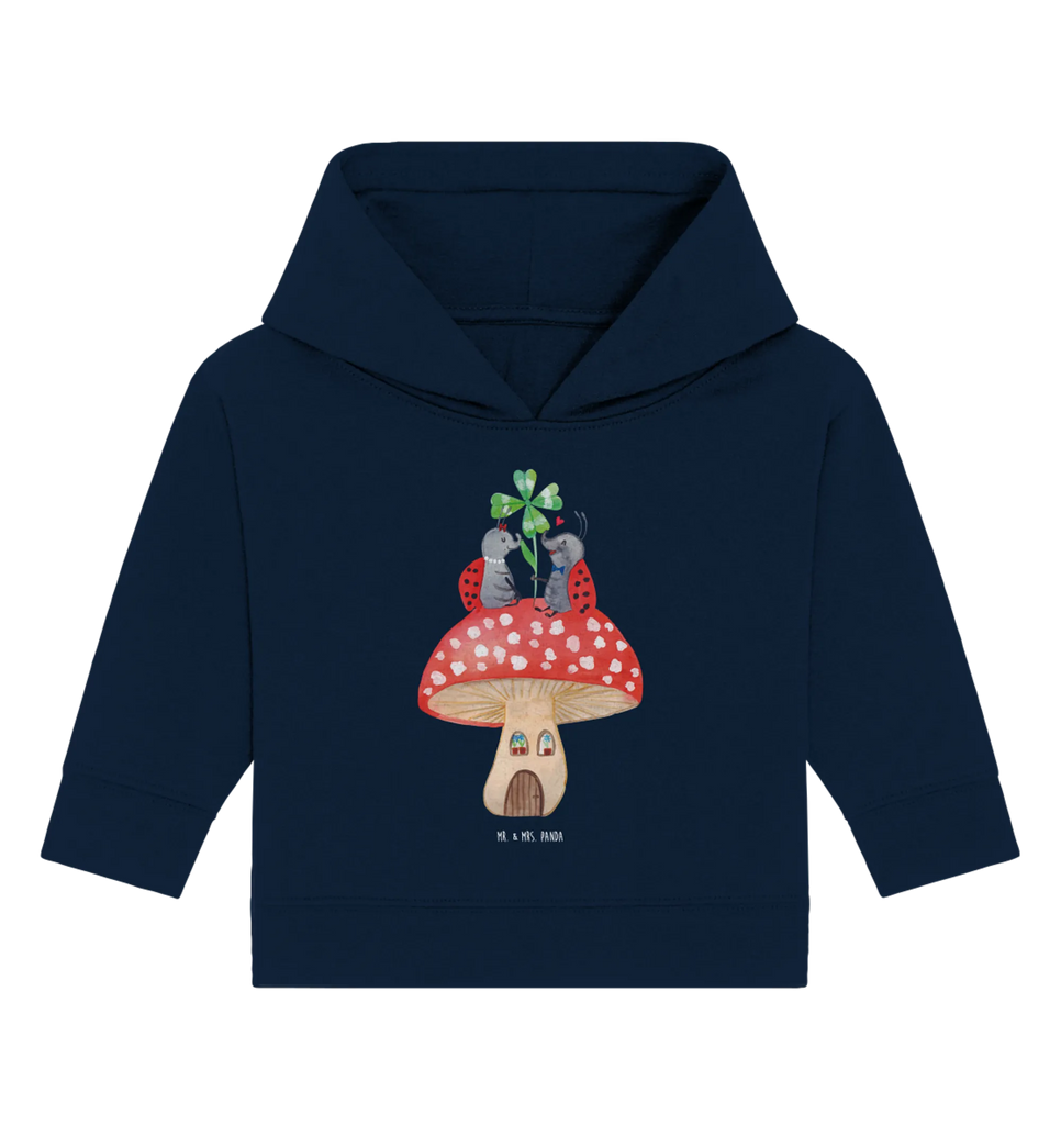 Organic Baby Hoodie ladybug toadstool Baby Kapuzenshirt, Baby Kapuzensweatshirt, Baby Pullover, Baby Hoodie, Tiermotive, Lustige Sprüche, Tiere, Gute Laune, Haus, Fleigenpilzhaus, Marienkäfer, Zuhause, Fliegenpilz, Wohnung