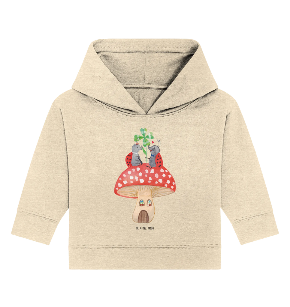 Organic Baby Hoodie ladybug toadstool Baby Kapuzenshirt, Baby Kapuzensweatshirt, Baby Pullover, Baby Hoodie, Tiermotive, Lustige Sprüche, Tiere, Gute Laune, Haus, Fleigenpilzhaus, Marienkäfer, Zuhause, Fliegenpilz, Wohnung