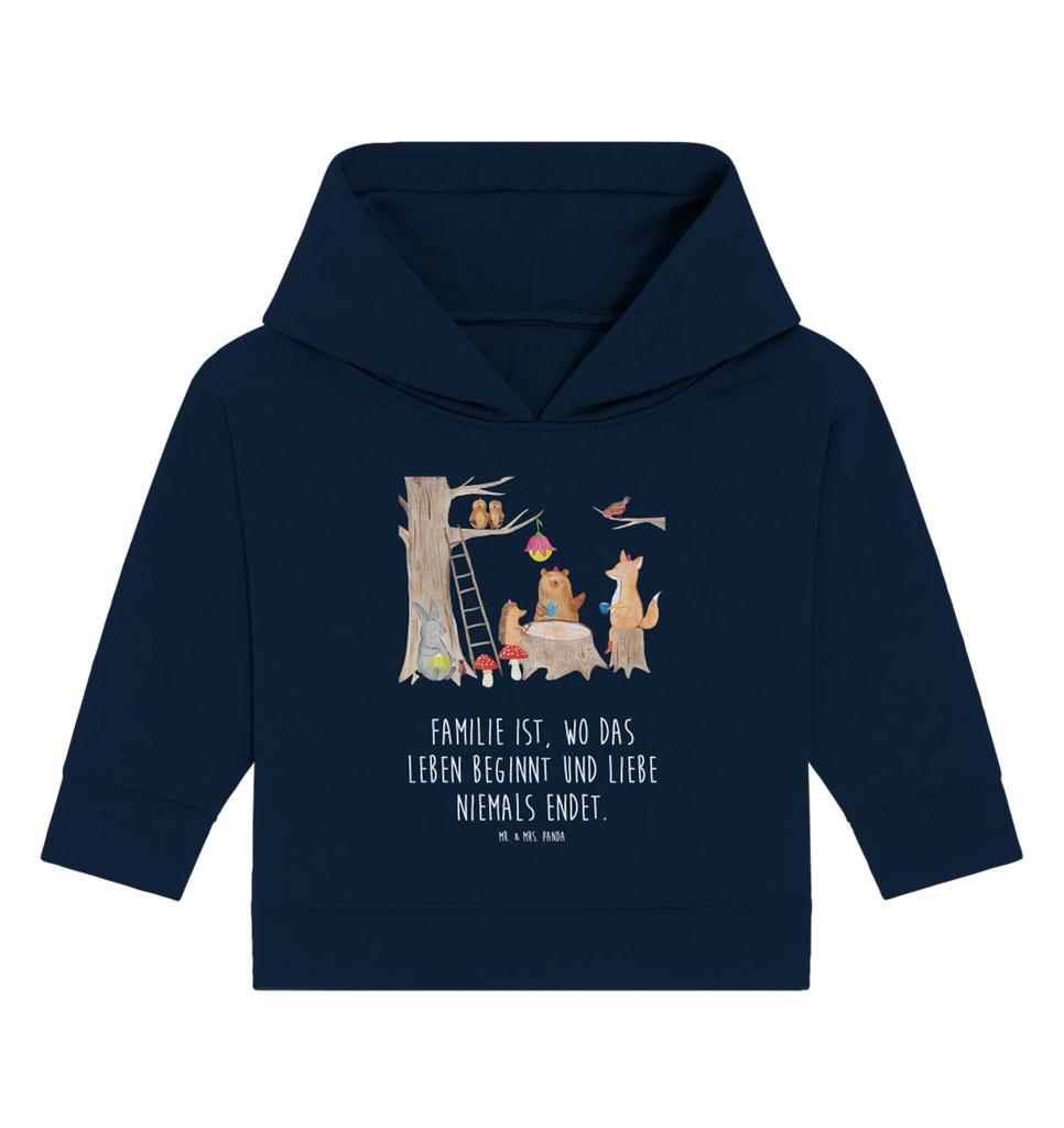 Organiczna bluza z kapturem dla niemowląt zwierzęta leśne piknik Baby Kapuzenshirt, Baby Kapuzensweatshirt, Baby Pullover, Baby Hoodie, Tiermotive, Lustige Sprüche, Tiere, Gute Laune, Wald, Picknick, Hase, Fuchs, Igel, Waldtiere, Eichhörnchen, Maus