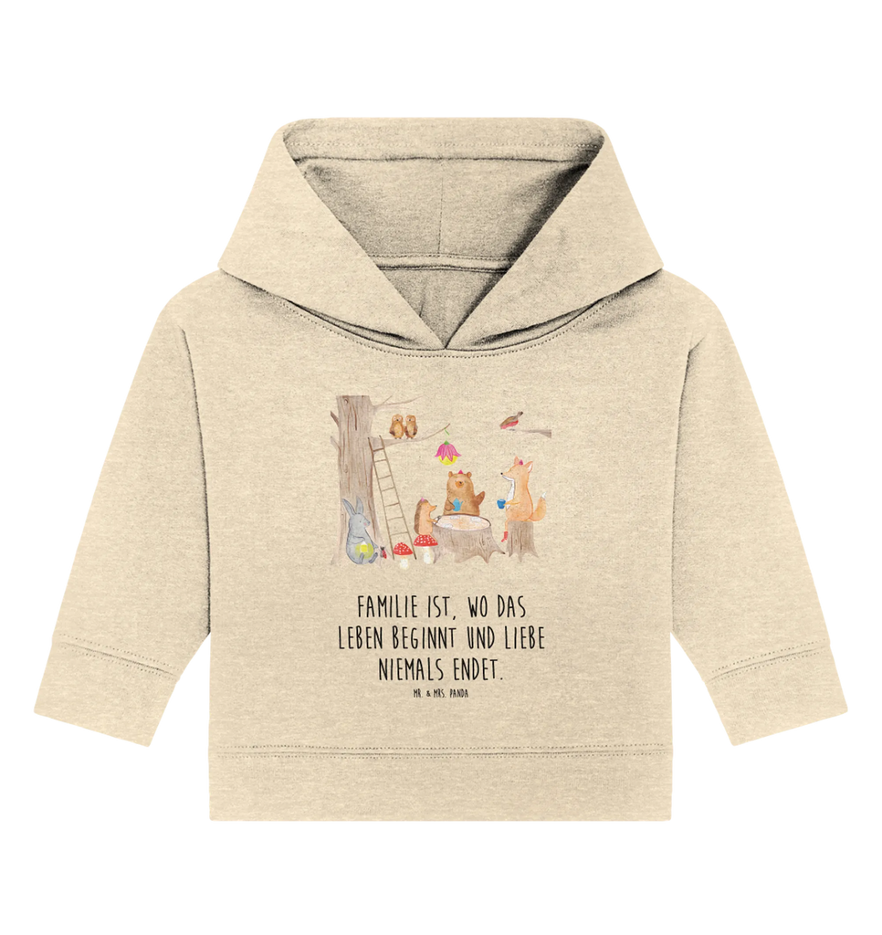Organiczna bluza z kapturem dla niemowląt zwierzęta leśne piknik Baby Kapuzenshirt, Baby Kapuzensweatshirt, Baby Pullover, Baby Hoodie, Tiermotive, Lustige Sprüche, Tiere, Gute Laune, Wald, Picknick, Hase, Fuchs, Igel, Waldtiere, Eichhörnchen, Maus