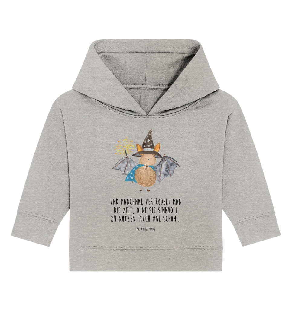 Organiczna bluza z kapturem dla niemowląt Nietoperz czarodziej Baby Kapuzensweatshirt, Baby Hoodie, Baby Pullover, Baby Kapuzenshirt, Tiermotive, Lustige Sprüche, Tiere, Gute Laune, Fledermäuse, Fledermaus, Reinsteigern, Magier, Frauen, Zauberer