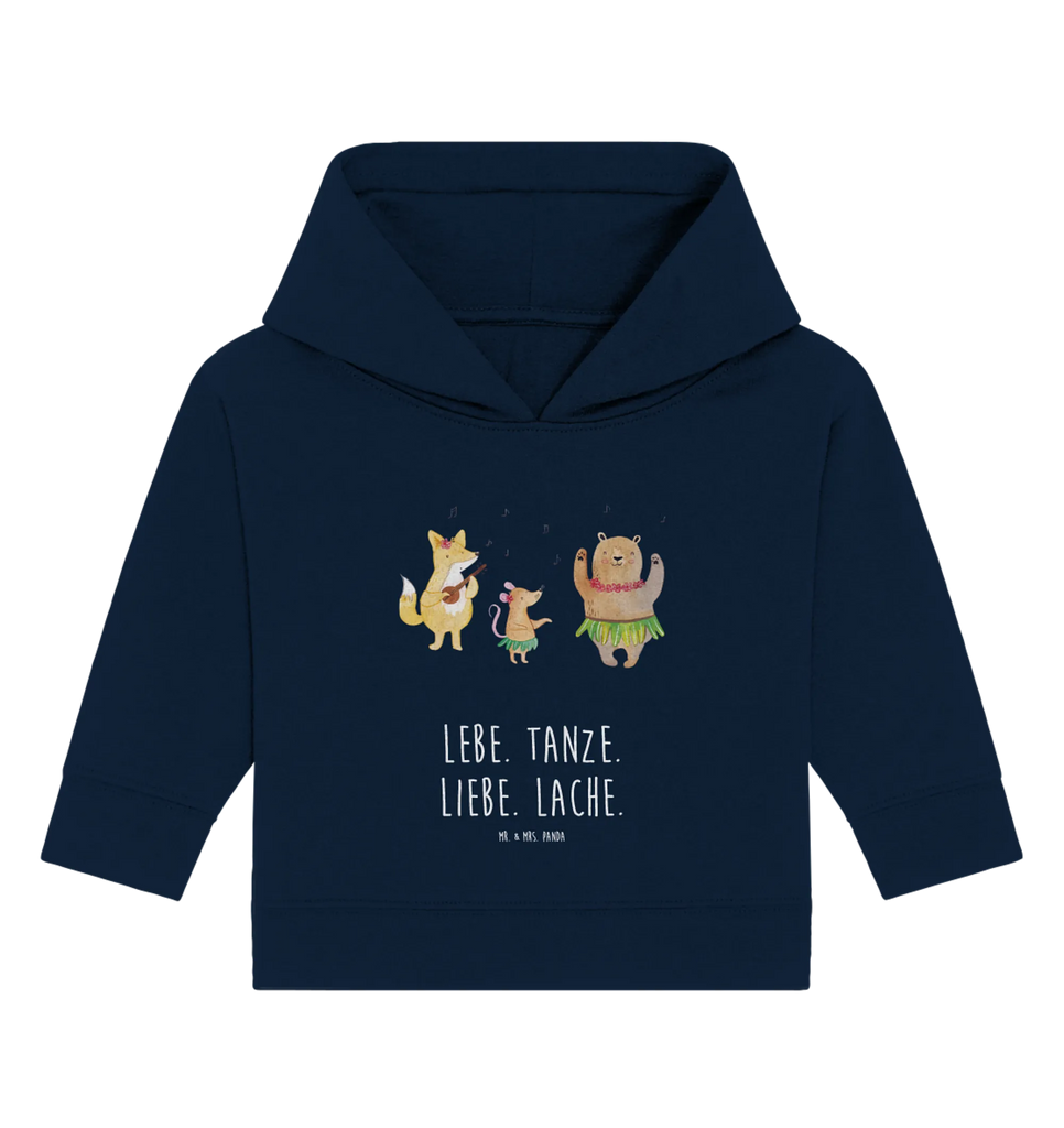 Organiczna bluza z kapturem dla niemowląt zwierzęta leśne Aloha Baby Kapuzensweatshirt, Baby Pullover, Baby Kapuzenshirt, Baby Hoodie, Tiermotive, Lustige Sprüche, Tiere, Gute Laune, Bär, Lachen, Musik, Leben, Wald, Waldtiere, Igel, Aloha, Tanzen, Hase