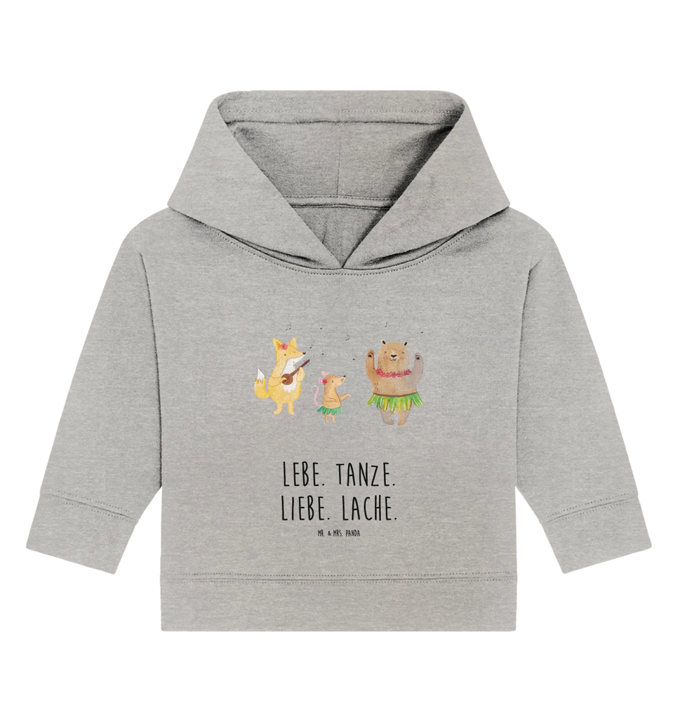Organiczna bluza z kapturem dla niemowląt zwierzęta leśne Aloha Baby Kapuzensweatshirt, Baby Pullover, Baby Kapuzenshirt, Baby Hoodie, Tiermotive, Lustige Sprüche, Tiere, Gute Laune, Bär, Lachen, Musik, Leben, Wald, Waldtiere, Igel, Aloha, Tanzen, Hase