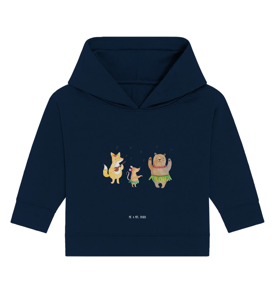 Organiczna bluza z kapturem dla niemowląt zwierzęta leśne Aloha Baby Kapuzensweatshirt, Baby Pullover, Baby Kapuzenshirt, Baby Hoodie, Tiermotive, Lustige Sprüche, Tiere, Gute Laune, Bär, Lachen, Musik, Leben, Wald, Waldtiere, Igel, Aloha, Tanzen, Hase