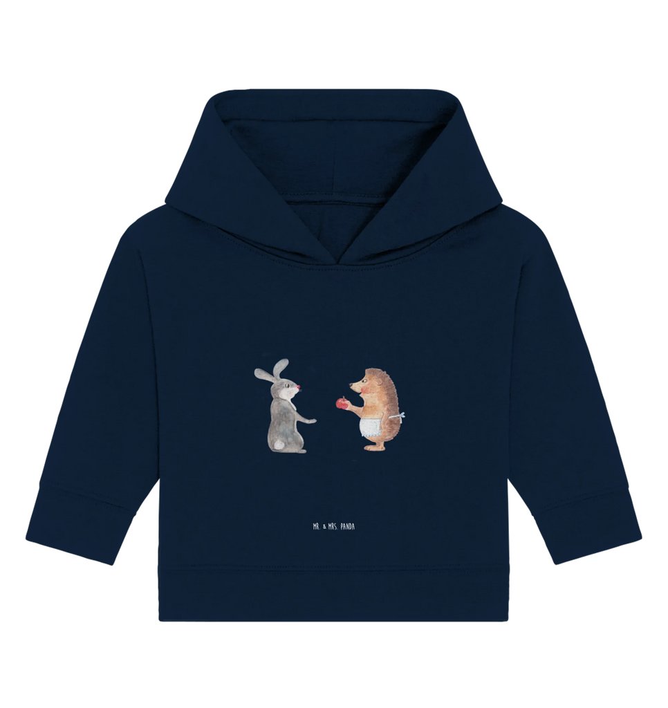 Organiczna bluza z kapturem dla niemowląt królik jeż Baby Pullover, Baby Kapuzenshirt, Baby Hoodie, Baby Kapuzensweatshirt, Tiermotive, Lustige Sprüche, Tiere, Gute Laune, Trennungsschmerz, Igel und Hase, Liebe Spruch, Igel, Liebeskummer Geschenk, Herzschmerz, Spruch Romantisch, Hase, Trösten