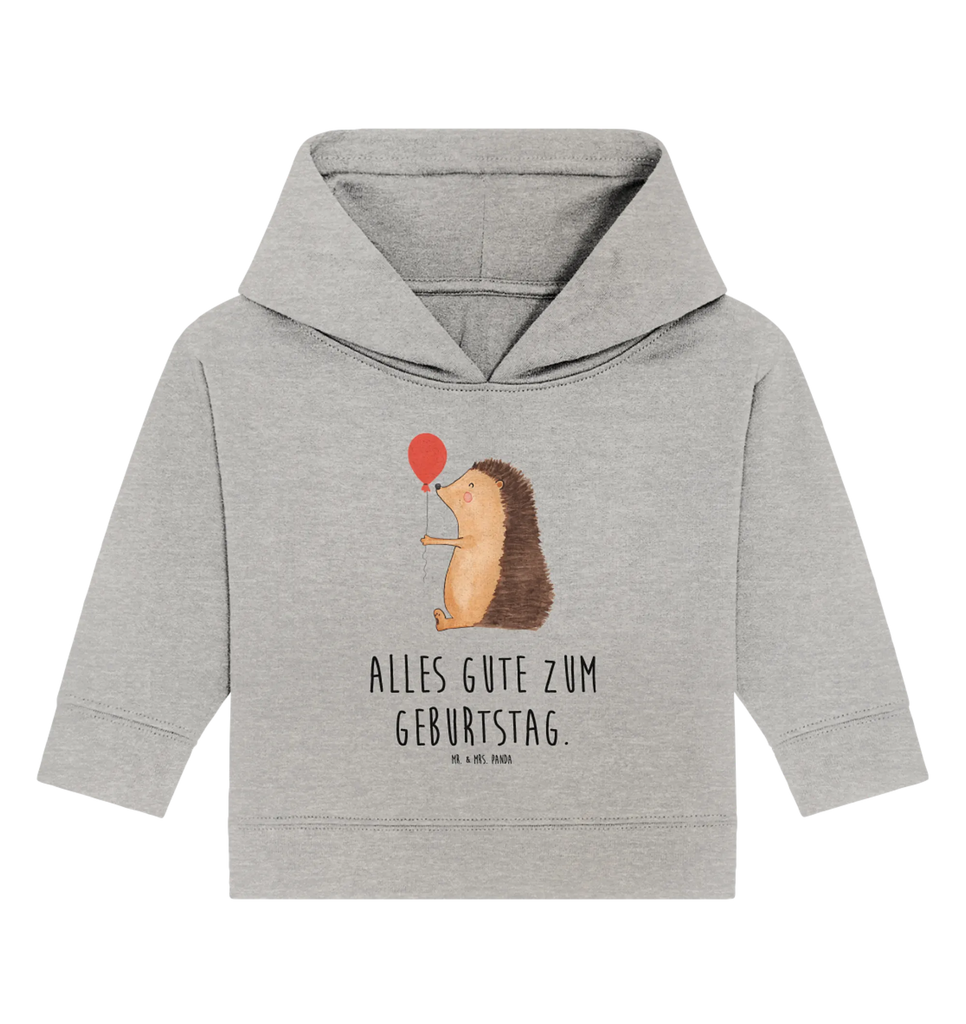 Organiczna bluza z kapturem dla niemowląt jeż balon Baby Kapuzensweatshirt, Baby Kapuzenshirt, Baby Hoodie, Baby Pullover, Tiermotive, Lustige Sprüche, Tiere, Gute Laune, Glückwunsch, Igel, Happy Birthday, Geburtstag, Ballon, Geburtstagskind, Herzlichen Glückwunsch