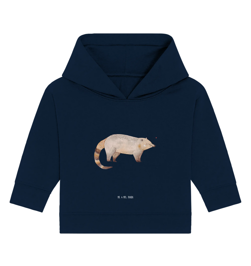 Organiczna bluza z kapturem dla niemowląt Nosacz Baby Pullover, Baby Hoodie, Baby Kapuzenshirt, Baby Kapuzensweatshirt, Tiermotive, Lustige Sprüche, Tiere, Gute Laune, Nasenbären, Bär, Rüsselbär, Nasenbär