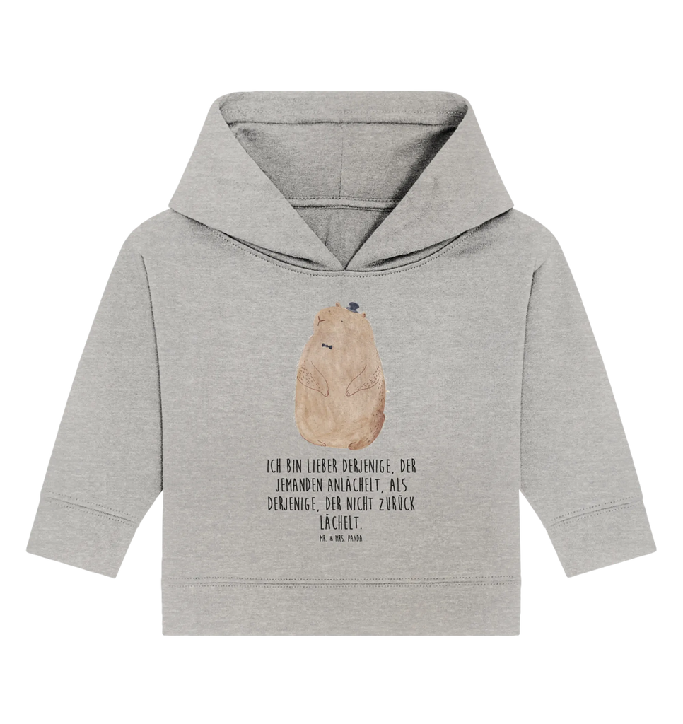 Organiczna bluza z kapturem dla niemowląt Świstak Baby Kapuzensweatshirt, Baby Pullover, Baby Hoodie, Baby Kapuzenshirt, Tiermotive, Lustige Sprüche, Tiere, Gute Laune, Respekt, Freundlichkeit, Anstand, Knigge, Fröhlichkeit, Murmeltier