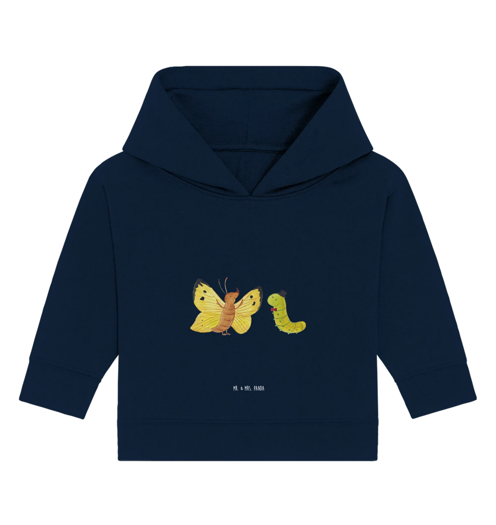 Organic Baby Hoodie Raupe Schmetterling Baby Kapuzensweatshirt, Baby Hoodie, Baby Pullover, Baby Kapuzenshirt, Tiermotive, Lustige Sprüche, Tiere, Gute Laune, Zitronenfalter, Schönheit, Kokon, Hütchen, Schmetterling, Raupe, Hut, Erwachsen Werden, Aufwachsen, Entwicklung