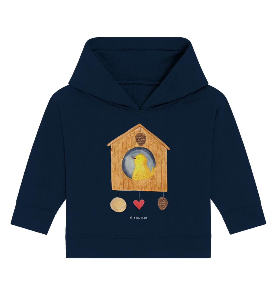 Organiczna bluza z kapturem dla niemowląt ptak Dom Baby Hoodie, Baby Pullover, Baby Kapuzensweatshirt, Baby Kapuzenshirt, Tiere, Gute Laune, Lustige Sprüche, Tiermotive, Wohnung, Vogelhäuschen, Nest, Eigenheim, Lieblingsort, Vogel, Vögel, Haus, Castle, Home Sweet Home, Unser Haus, Familie, Zuhause, Vogelhaus
