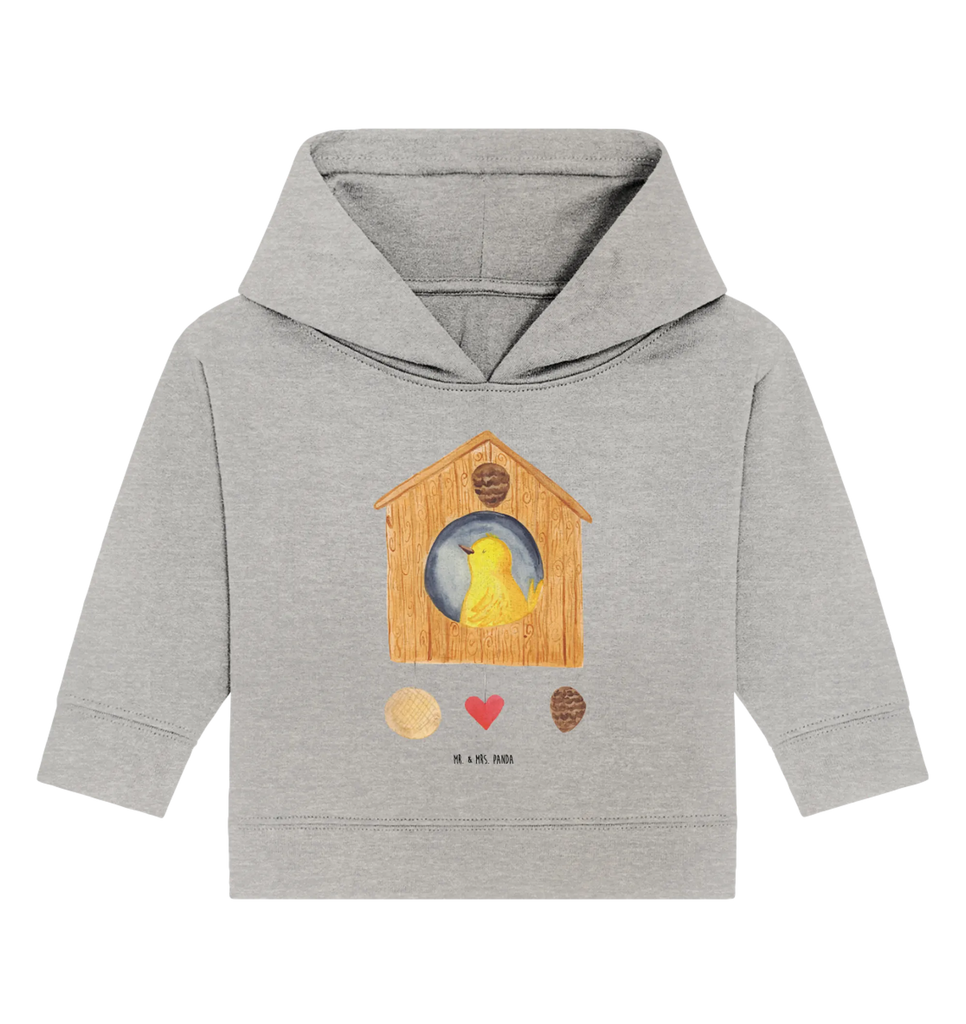 Organiczna bluza z kapturem dla niemowląt ptak Dom Baby Hoodie, Baby Pullover, Baby Kapuzensweatshirt, Baby Kapuzenshirt, Tiere, Gute Laune, Lustige Sprüche, Tiermotive, Wohnung, Vogelhäuschen, Nest, Eigenheim, Lieblingsort, Vogel, Vögel, Haus, Castle, Home Sweet Home, Unser Haus, Familie, Zuhause, Vogelhaus