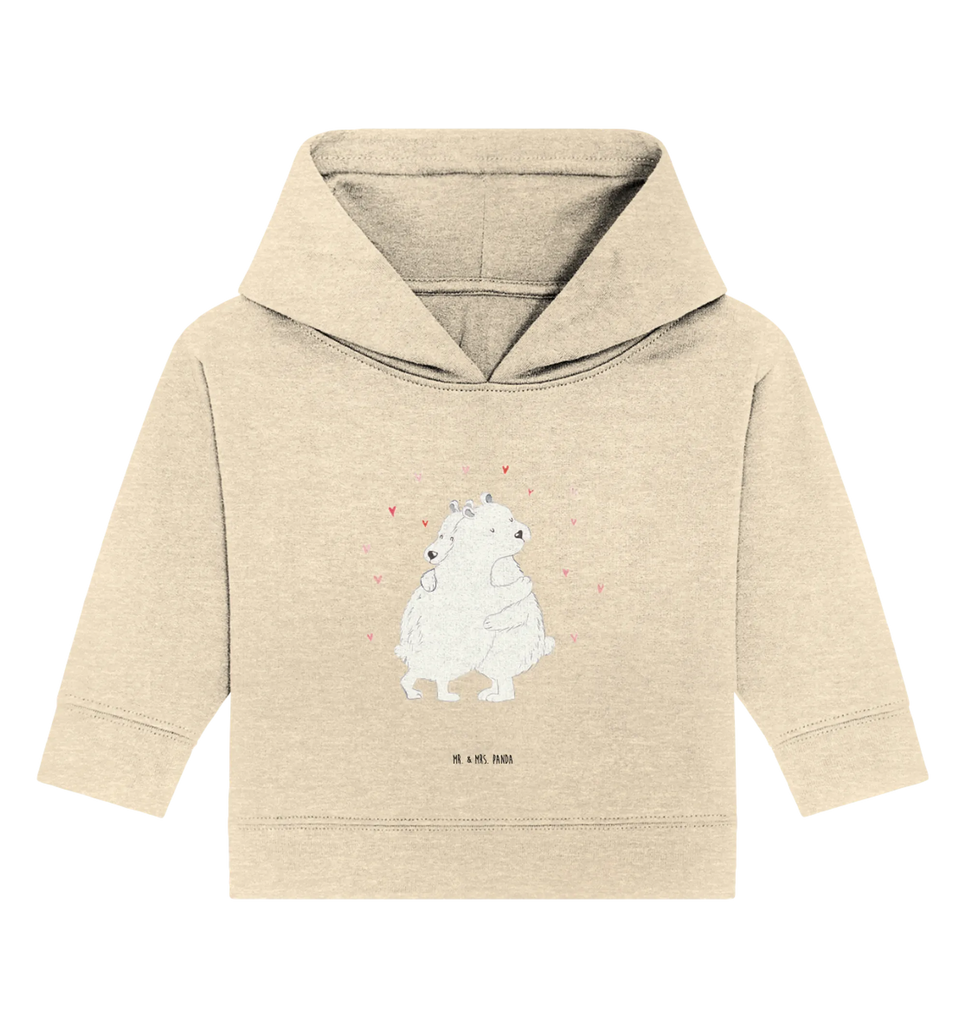 Organic Baby Hoodie Icebear Embrace Baby Kapuzensweatshirt, Baby Kapuzenshirt, Baby Pullover, Baby Hoodie, Tiermotive, Lustige Sprüche, Tiere, Gute Laune